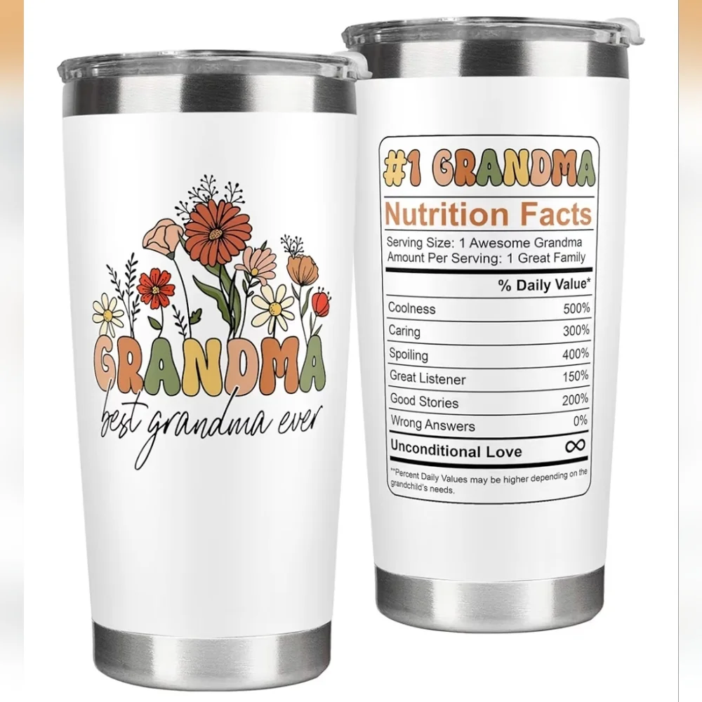 Best Grandma Ever Giftable  Stainless Steel 20oz Tumbler - NIB